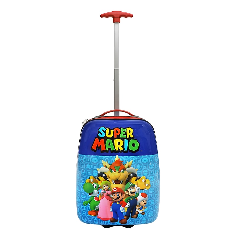 Bioworld 16.5" Hardside Super Mario Brothers Carry-On Suitcase, 2-Wheeled, TSA Checkpoint Friendly, Blue (LRB53N9SMBPP00) image 1