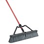 Libman Commercial 24" Rough Surface Heavy-Duty Push Broom, Gray Bristles, 3/Carton (825)~#|#~787385E5-470F-49D6-A331860D38DD18BA_sc7