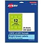 Avery Rectangle Multipurpose Labels, 1-13/16" x 2-3/16", Bright Green, 240/Pack (94233)~#|#~78748868-EBF0-4BAA-8CCBAFA900729D87_sc7