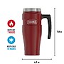 Thermos King Stainless Steel Vacuum Insulated Travel Mug, 16 oz., Rustic Red (EASK1000MR4)~#|#~7874DFD7-30AF-4F73-AF2DCBC9ADF60E0E_sc7