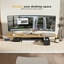 Mount-It! Extra Wide Monitor Riser with Drawers and Shelf, Holds up to 66 lbs., Bamboo, (MI-7369) ~#|#~78796DD2-769A-4659-AF14CFE84A43D55A_sc7