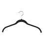 Nahanco 17 3/8" Velvet Slimline Top Hanger, Black, 100/Box (HSL17SB)~#|#~787E17E5-9D42-4B3D-B108277E9BB91748_sc7