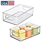 iDESIGN Small Stackable Plastic Storage Bin, Clear (29407M2)~#|#~7882C483-6928-41EB-8FCAB3545EFA1F39_sc7