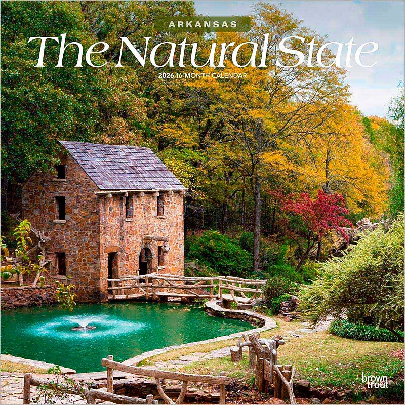 2026 BrownTrout The Natural State Arkansas Places 12" x 12" Monthly Wall Calendar (9798330705887) image 1
