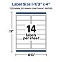 Avery Laser/Inkjet Multipurpose Labels, White, 14 Labels/Sheet, 50 Sheets/Pack (94206-WMF50)~#|#~788C3A99-63C7-4CCE-B03FFA7A098F8137_sc7