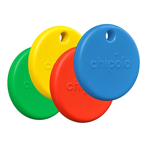 Chipolo POP Bluetooth Tracker, Assorted Colors, 4/Pack (RWS