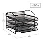 Mind Reader 3-Pocket Metal Mesh Mountable Wall File, Letter Size, Black (3THANG-BLK)~#|#~789260F1-DE8E-46FF-856D21656B57A6EC_sc7