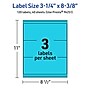 Avery Printable Rectangle Multipurpose Labels, 3-1/4" x 8-3/8", Bright Blue, 120/Pack (94251)~#|#~7892E740-73C2-4341-A6ACC20D0D3BC4D0_sc7