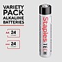 Staples TECH AAA/AA Alkaline Battery, 48 Pack (ST63257-CC)~#|#~789490A2-F34B-496B-867BAA13A78ED89E_sc7