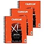 Canson XL Series 9" x 12" Wire Bound Sketch Pad, 100 Sheets/Pad, 3/Bundle (MCXC40006186003-3)~#|#~7897BBE4-DEA9-485C-ADA02FF2204F9066_sc7