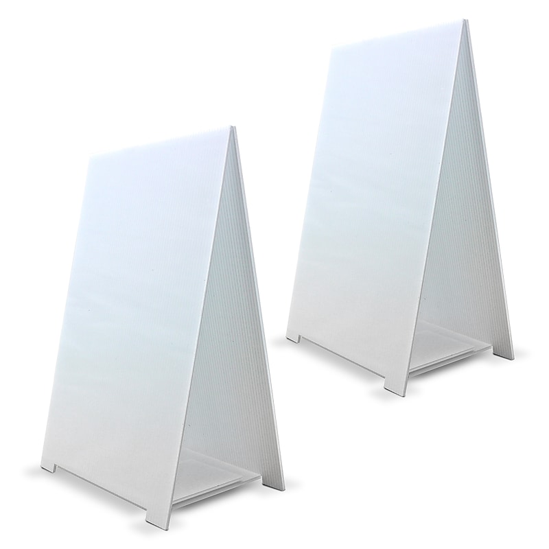 Flipside Products Premium Corrugated Plastic Dry Erase Tabletop Marquee Easel, 11" x 17", Pack of 2 (FLP31277) image 1