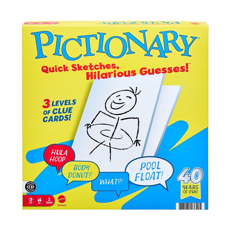 Mattel Pictionary Board Game (DKD47) image 1