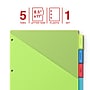 Staples Large Tab Plastic Insertable Pocket Dividers, 5-Tabs, Multicolor (ST62979)~#|#~78A8E7E9-AF83-4DF0-8A1DE8D35423F6BF_sc7