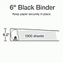 Cardinal XtraLife ClearVue 6" 3-Ring View Binders, D-Ring, Black (26361)~#|#~78A91FFD-5CB8-4271-9EFA137F9B2091D9_sc7