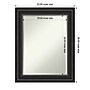 Amanti Art Ridge Black Frame Wall Mirror, 29.5" x 23.5" (A42674593131)~#|#~78AA1659-ACBA-4AE5-8256CC9CE02142F6_sc7