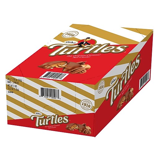 Turtles Original Chocolate covered Pecans Milk Chocolate Candy Bar, 1.