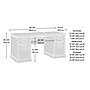 Sauder Aspen Post 65"W Executive Computer Desk, Pebble Pine (433677)~#|#~78B56802-7555-420E-A96AF933BE50C8CE_sc7