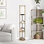 Simple Designs Etagere Organizer Storage 62.5" Floor Lamp with 2 USB Charging Ports and 1 Charging Outlet, Tan (LF2010-TAN)~#|#~78B6E254-07CC-4AD7-95A8DC40E5B778FE_sc7