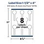 Avery Laser/Inkjet Decorative Edge Waterproof Multipurpose Labels, 4"  x 1.5", White, 200/Pack (94116)~#|#~78C536CE-5445-4F4B-ADCBD8770FCD2AE0_sc7