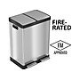 HLS Commercial Stainless Steel Trash & Recycling Bin Combo, 16-Gallon, Silver (HLSS16RFR)~#|#~78C61F73-9E3E-4FEF-AB39ECE781B99B18_sc7