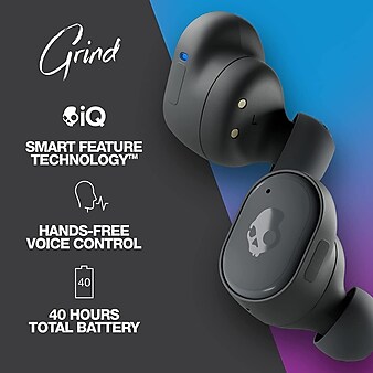 Skullcandy Grind True Wireless In-Ear Headphones, Bluetooth, Chill Gray (S2GTW-P744)