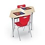 MooreCo Astute 33.8"W Diamond Student Desk, Fusion Maple, 2/Pack (59086)~#|#~78C7B1DB-0C71-4B8D-8B827C0C138C139B_sc7
