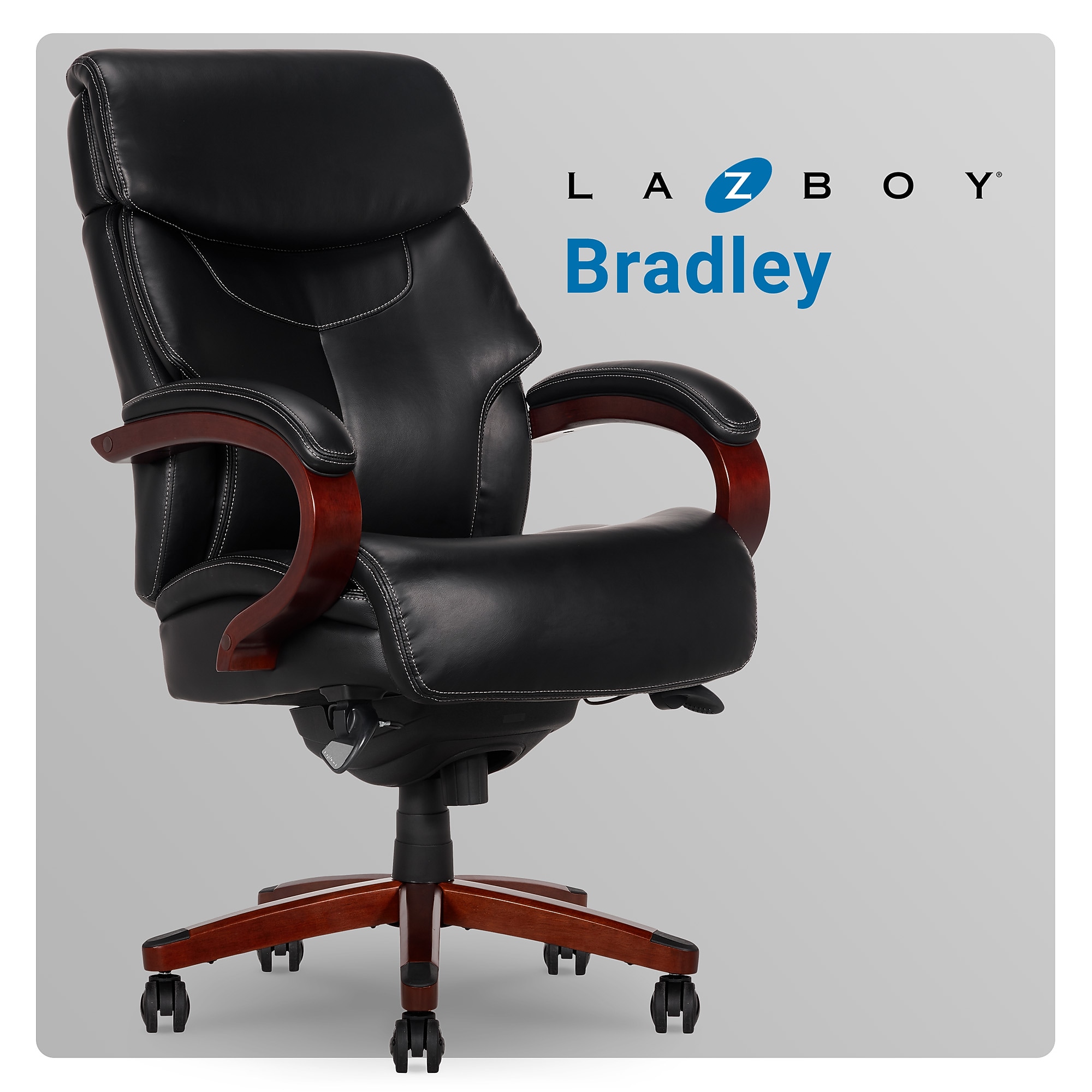 La-Z-Boy Bradley Bonded Leather Executive Chair, Black (46089-CC) Sansujyuku sansujyuku.com