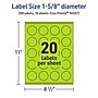 Avery Circle Multipurpose Labels, 1-5/8" Dia., Bright Green, 200/Pack (94507)~#|#~78CA7C7E-2A14-4B92-92AD9C4B03C2747D_sc7