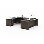 Boss Office Products 66" U-Shaped Desk with File Pedestal, Mocha (GROUPA13-MOC)~#|#~78CC8455-F2C4-472E-A1CE71064982D3C8_sc7