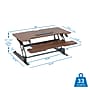 Mount-It! 38"W Rectangular Adjustable Mixed Materials Standing Desk Converter, Dark Walnut Woodgrain (MI-15006)~#|#~78CE554D-871B-41C4-A7679E7678E1E422_sc7