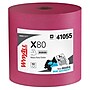WypAll PowerClean X80 Cloth Cleaning Wipers, 16.8" x 12.5", Red, 455 Sheets/Roll (41055)~#|#~78D25A88-CA3B-4D72-8359BB82F7678565_sc7
