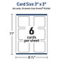 Avery Integrated Cards, 3" x 3", Glossy White, 60/Pack (95336)~#|#~78D5FC60-F212-4ED2-92F2CF35988F1B8F_sc7