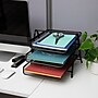 Mind Reader Metal 3-Tier Stackable Paper Desk Tray Organizer, Black, 2/Pack (3TPAP2PK-BLK)~#|#~78D772B1-4871-4C49-BDF445A507A8003B_sc7