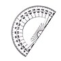 Charles Leonard 180-Degree Protractor, 4", Clear, 12/Pack, 3 Packs/Bundle (CHL77104IP-3)~#|#~78D7BD52-73AD-4CB4-B118498C4E54A0C6_sc7