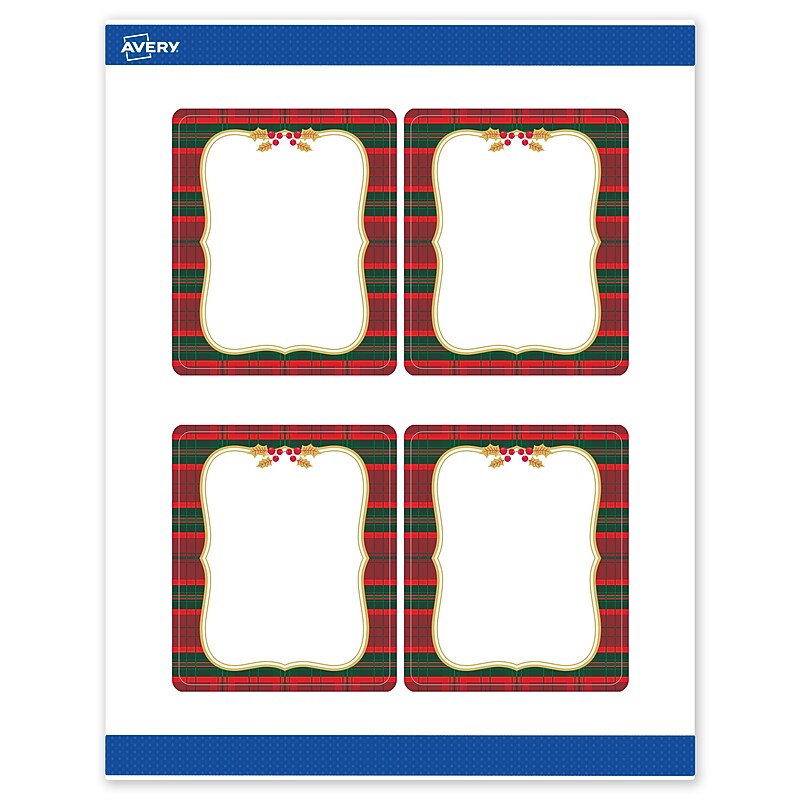 Avery Rectangle Multipurpose Labels, 4" x 3-1/3", White, 40/Pack (19479370506) image 1