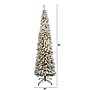Nearly Natural 8' Flocked Pencil Artificial Christmas Tree with 500 Clear Lights and 646 Bendable Branches (T1908)~#|#~78DFC136-236A-4E08-A08DF2B8C8E204EF_sc7