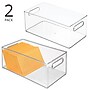 iDESIGN Medium Stackable Plastic Storage Bin, Clear, 2/Pack (29014M2)~#|#~78E5CD6E-29E7-4B99-98B097F1AFA9478A_sc7