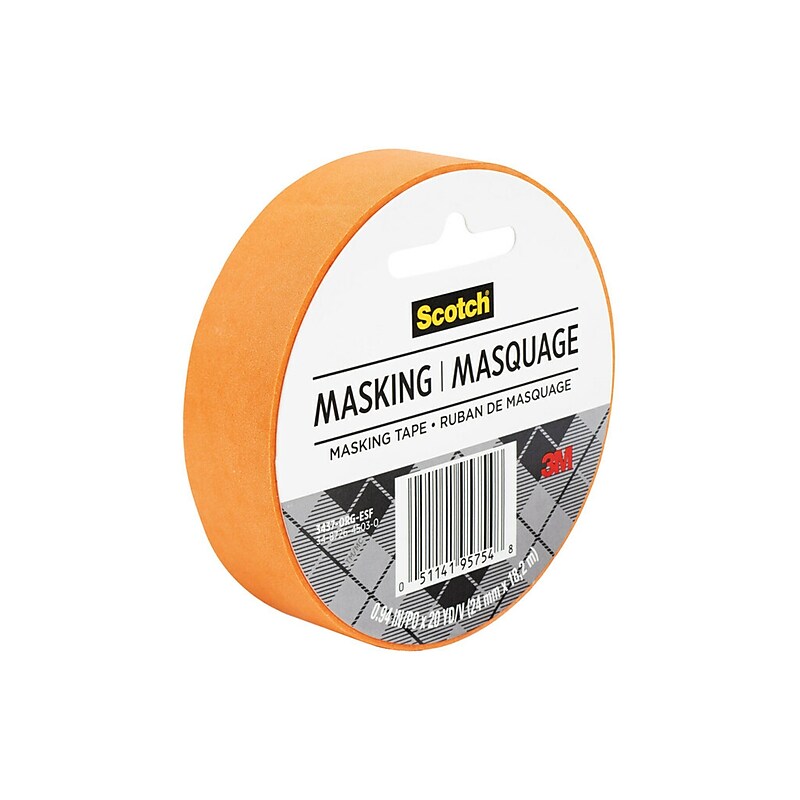 Scotch Expressions Masking Tape, .94" x 20 yds., Tangerine (3437-ORG) image 1
