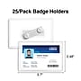 Staples Magnetic Badge Holders, 2.25" x 3.5", Vinyl, Clear, 25/Pack (51925)~#|#~78E7A62F-2416-4D23-8FEA47BE70FADC24_sc7