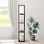 Simple Designs Etagere Organizer 62.5" Floor Lamp with Rectangular Shade, Black (LF1037-BLK-CCLB)~#|#~78EE0C0E-8BA2-4DFB-9C800CDACB45649A_sc7