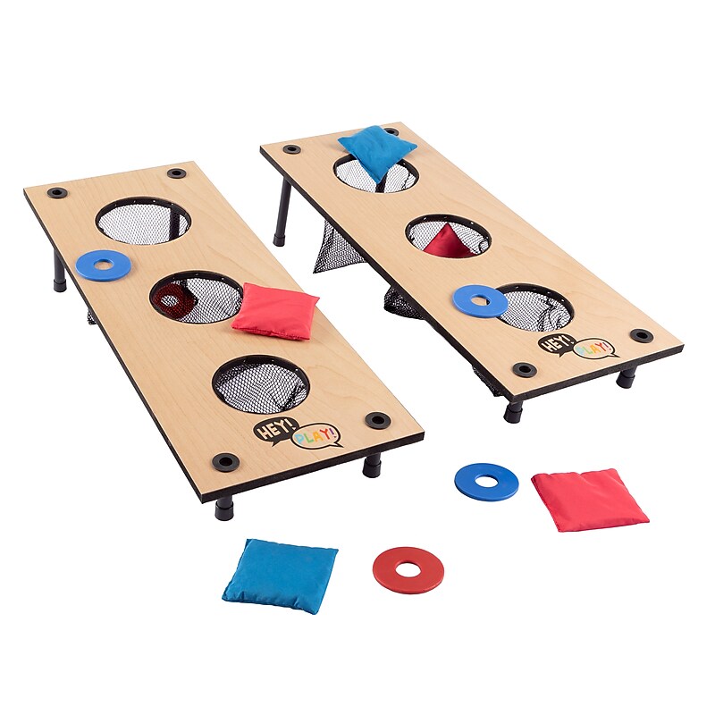 Hey! Play! 2-in-1 Washers and Bean Bag Toss Set, Multicolored (80-HCH-BBW) image 1