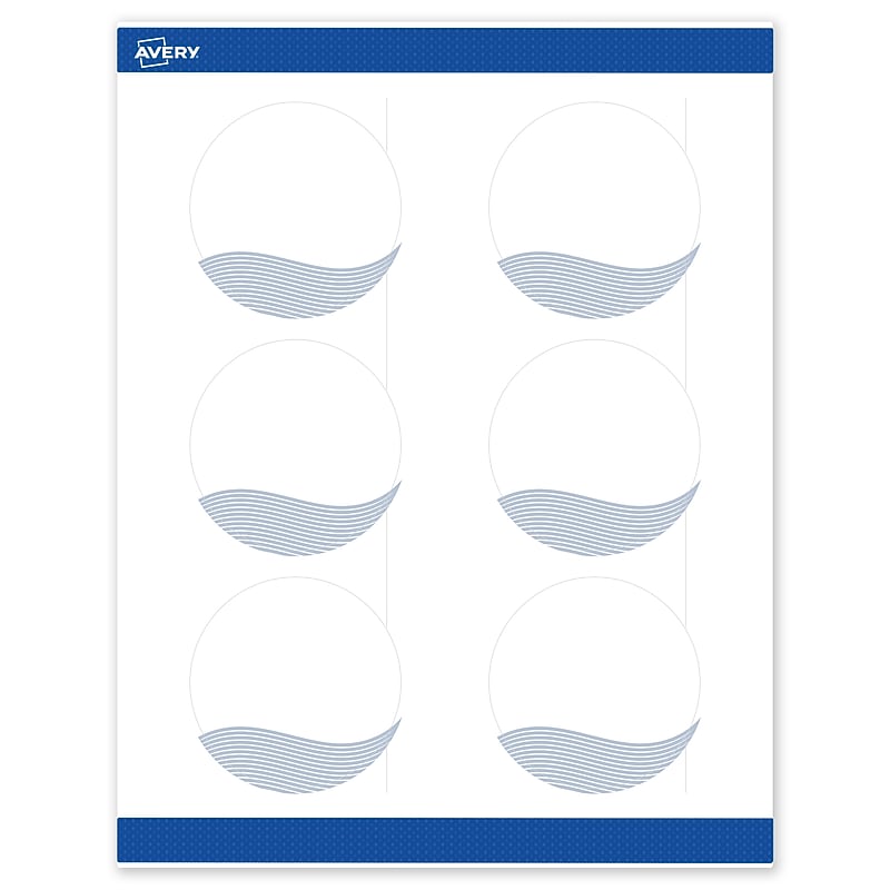 Avery Laser/Inkjet Circle Multipurpose Labels, 3" Dia., White, 60/Pack (S00EV1) image 1