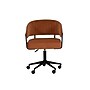 Linon Home Decor Products Prestwick Armless Velvet Swivel Computer and Desk Chair, Caramel (178541CARM01U)~#|#~78F02E31-212C-4DDA-BC7EE238778EE124_sc7