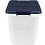 Home Logic 29 Qt. Latch Lid Storage Tote, Clear/White, 6/Pack (7102-010000044)~#|#~78F19391-DCB2-4936-B04CC17A4CC167EC_sc7