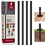 Excello Global Products Bistro Pole for String Lights, Black, 4/Pack (EGP-HD-0361)~#|#~78F1B150-AB01-45C8-8CA6311194A3CA8A_sc7