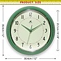 Infinity Instruments Round Retro Green Wall Clock, Aluminum, 12" (10940GR-12)~#|#~78F29CE4-F365-427A-9058AF9AE24A8F9D_sc7