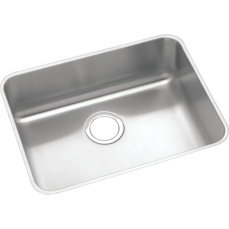 Elkay Lustertone Classic Single-Bowl Undermount Sink, 18.25" x 23.5" x 4.38", Stainless Steel, Lustrous Satin (ELUHAD211545) image 1