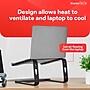 Staples TECH 11.2" x 10.2" Aluminum Laptop Stand, Black (ST62654)~#|#~78F86278-1B1F-4425-A07778C6B1AE555A_sc7