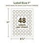 Avery EcoFriendly Laser/Inkjet Burst Multipurpose Labels, 1" Dia., White, 2400/Box (94606)~#|#~78F9EB4E-8A1A-4917-9124458C98BBE344_sc7