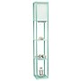 Creekwood Home Classix 3-Tier Storage LED Floor Lamp with Charging Ports & Outlet, with Feit LED Bulb, Aqua (CWF-3009-AU-LB)~#|#~79032C5F-912A-4B50-BF1E290B7077E583_sc7